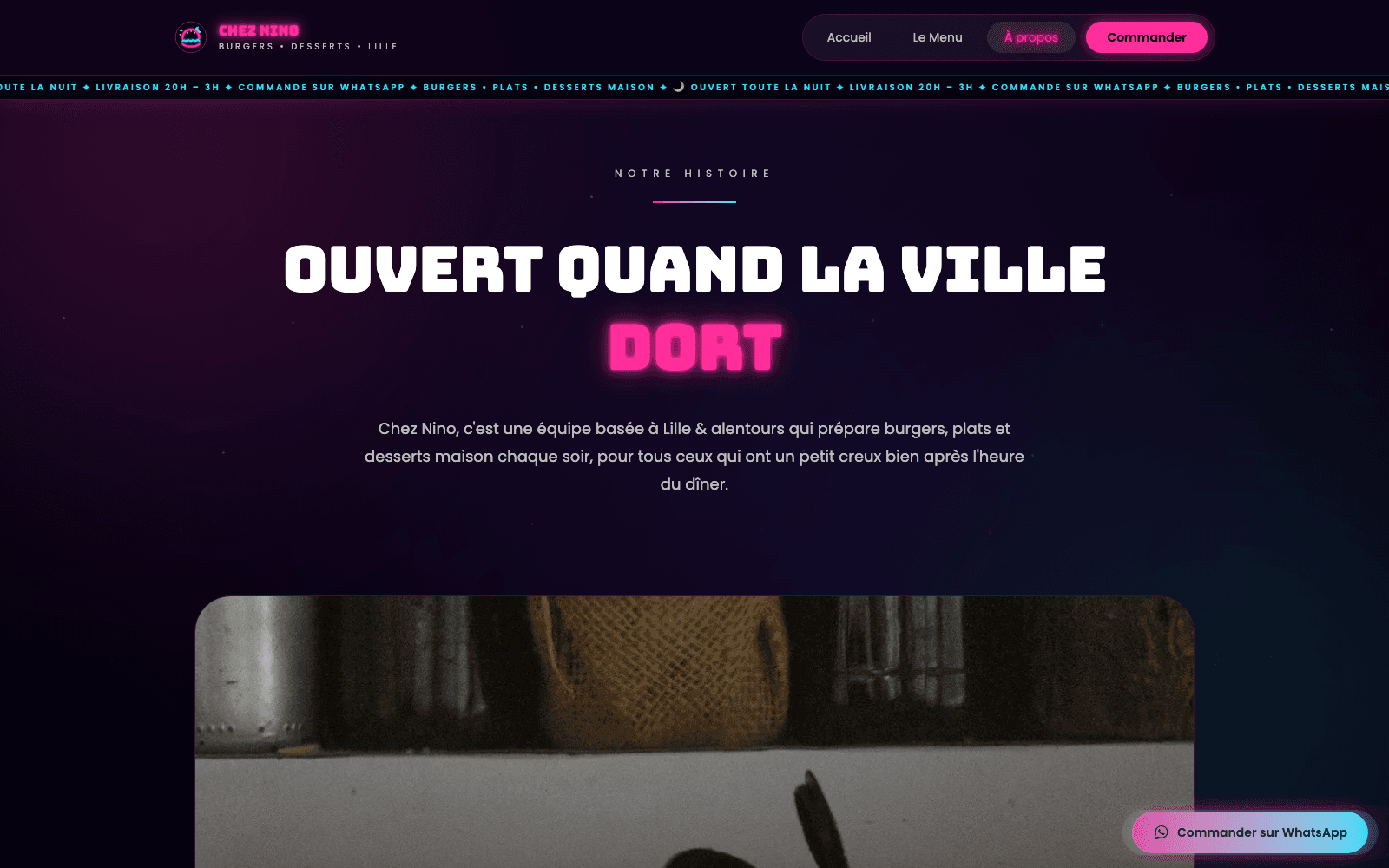Capture d'écran de la page L'histoire de la maison, en quelques lignes seulement