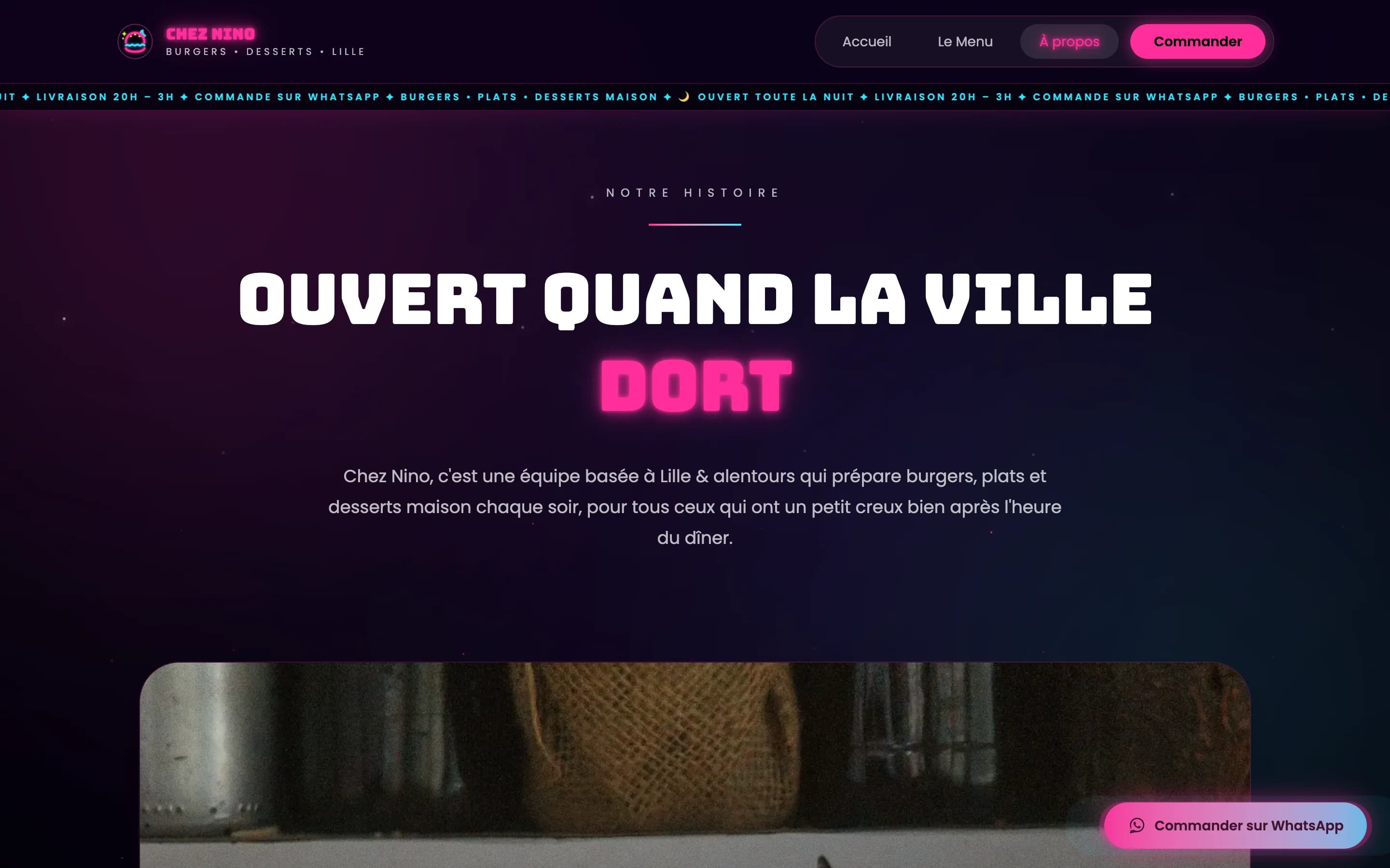 Capture d'écran de la page L'histoire de la maison, en quelques lignes seulement