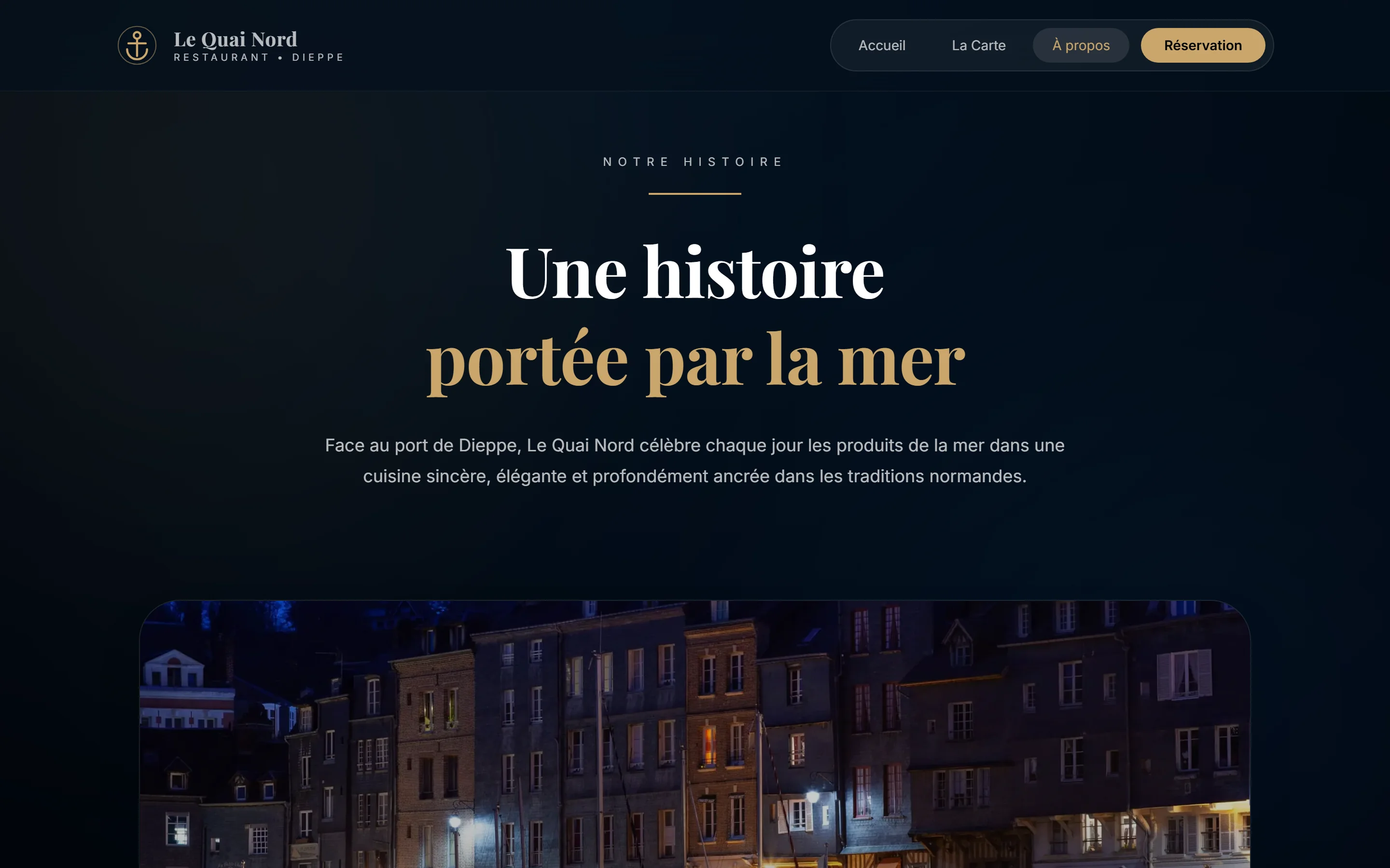 Capture d'écran de la page Une page qui raconte une histoire