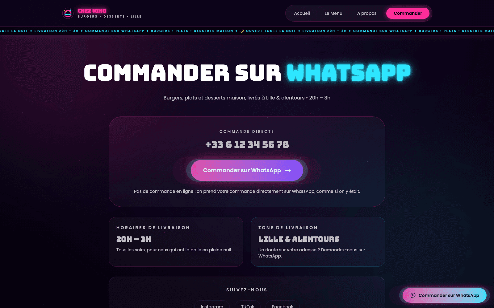 Capture d'écran de la page Un seul chemin : WhatsApp