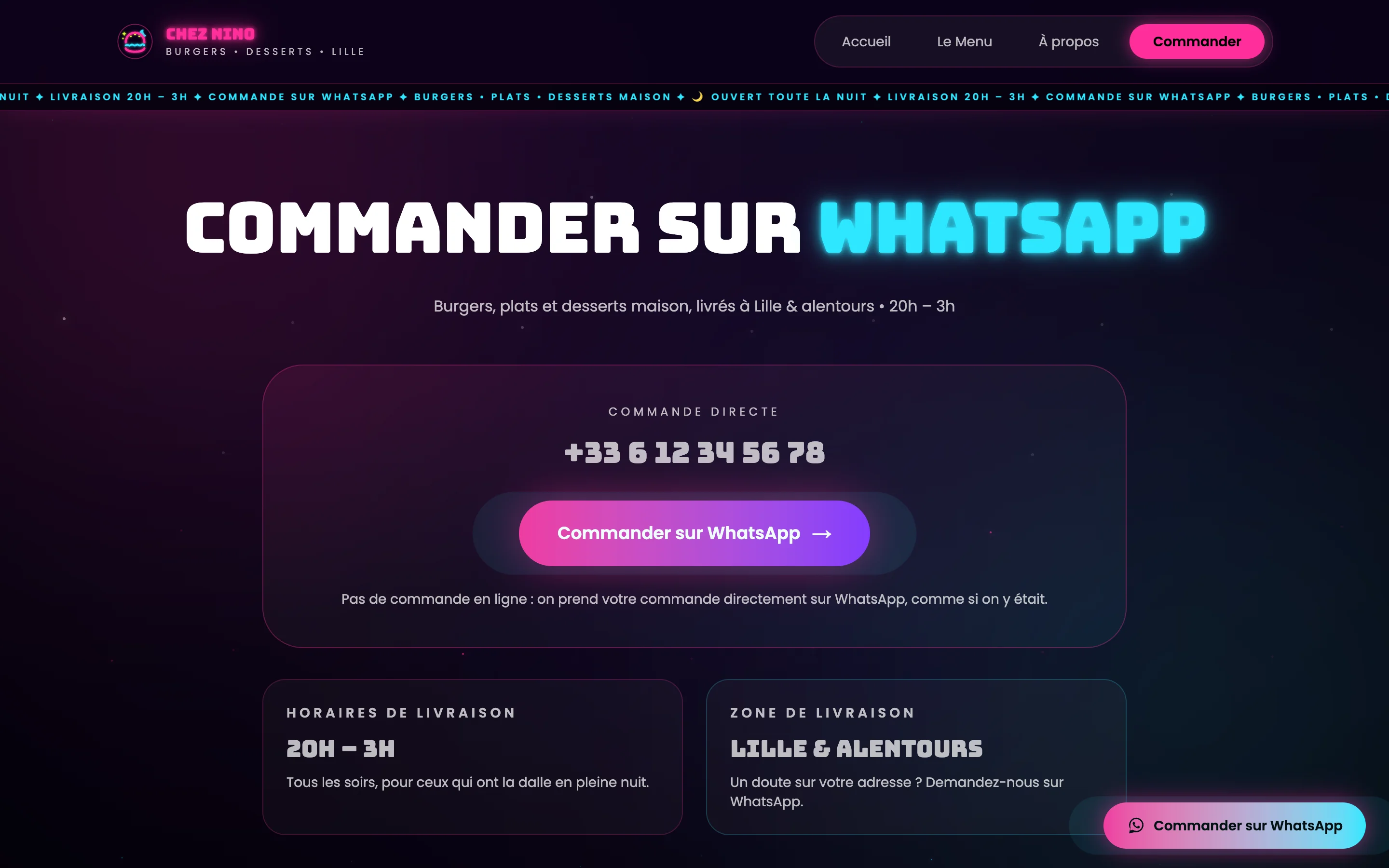 Capture d'écran de la page Un seul chemin : WhatsApp