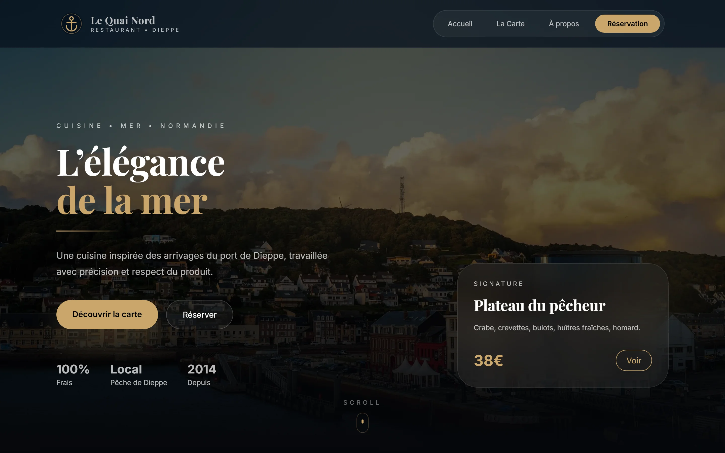 Capture d'écran de la page Un accueil qui donne le ton