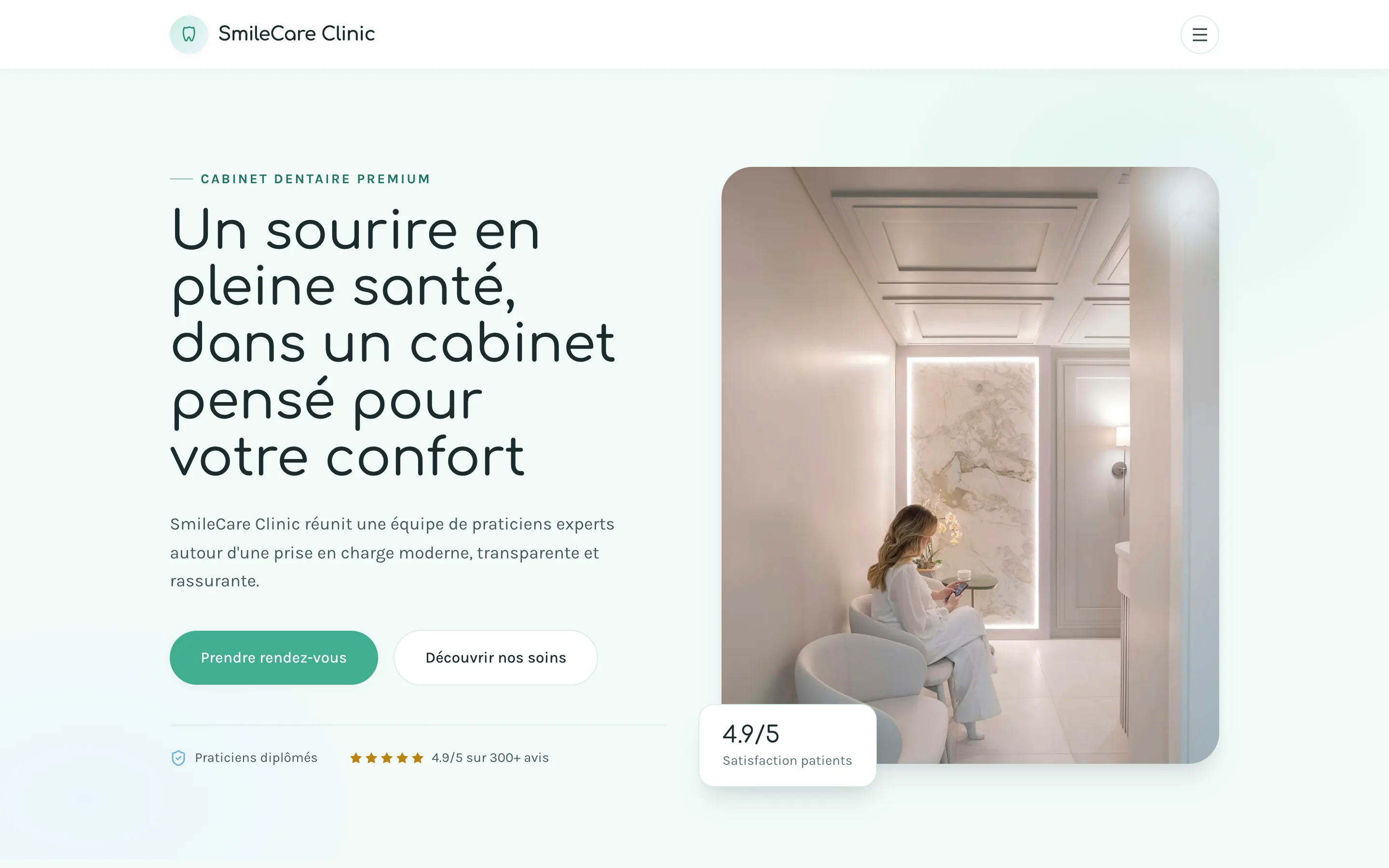 Capture du site SmileCare Clinic