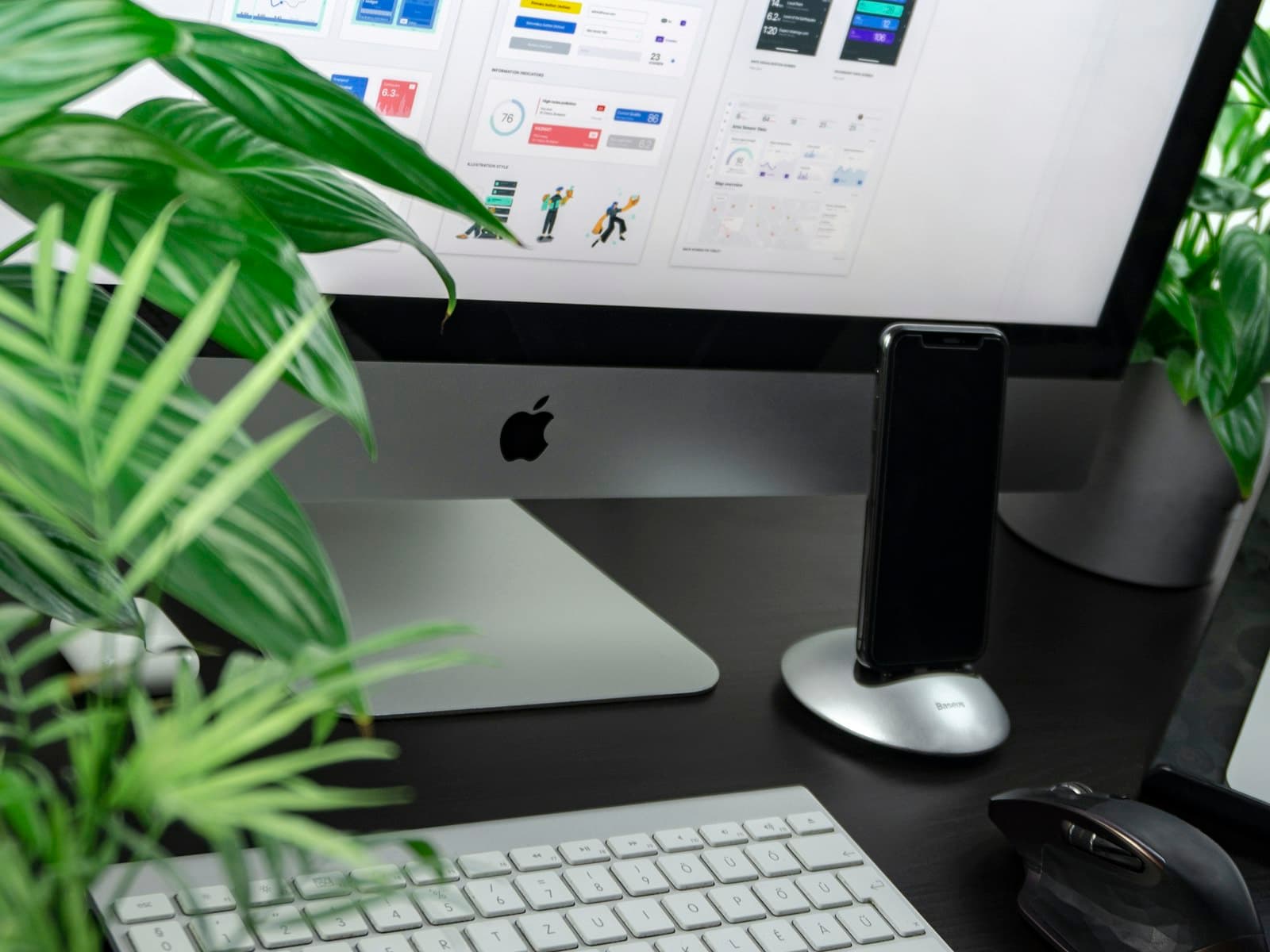 Écran affichant une charte graphique et des composants d'interface